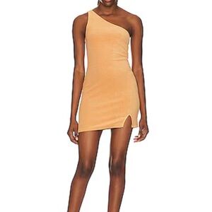 House of Harlow 1960 One-Shoulder Apricot Mini Dress NWT New Years Eve